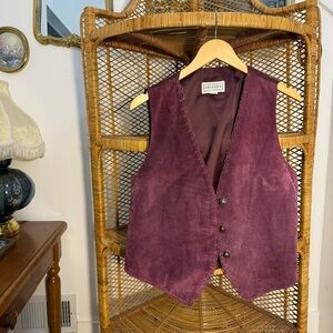 Arizona Jean Company purple leather vest